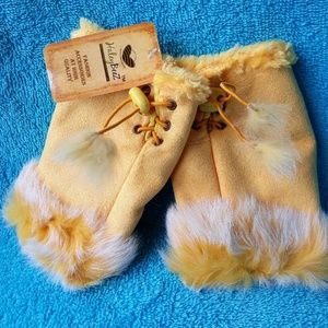 Yellow Fashion Fingerless Gloves